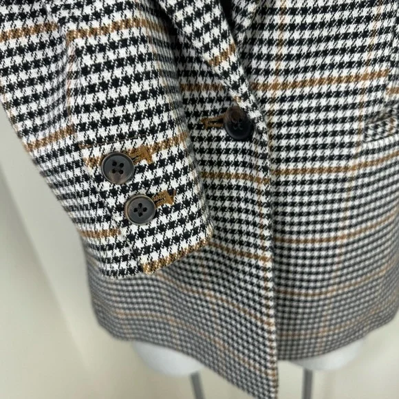 Old Navy Oversized Patterned Blazer Houndstooth Plaid Size XS Extra Small - Picture 7 of 9
